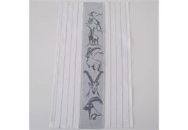 Küchentuch schwarz Steinbock Halbleinen 50x85 cm