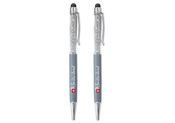 Kugelschreiber "Cristal" weiss mit CH-Wappen