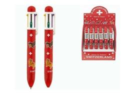 Kugelschreiber rot mit Kühen und 6 Minen