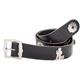 Kuhgürtel 4cm mit Silber schwarz