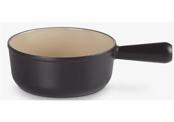 Le Creuset Caquelon schwarz 18 cm Le Creuset Caquelon schwarz 18 cm