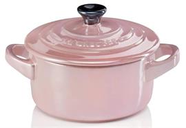 Le Creuset Mini Cocotte chiffon pink metallic