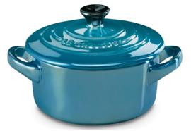 Le Creuset Mini Cocotte deep teal metallic