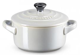 Le Creuset Mini Cocotte perlgrau metallic