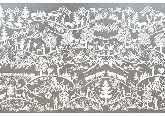 LineaFix Scherenschnitt weiss 46 x 150 cm