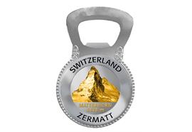 Magnet Flaschenöffner Silber Mattiert Matterhorn