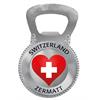 Magnet Flaschenöffner Silber Mattiert Zermatt Herz