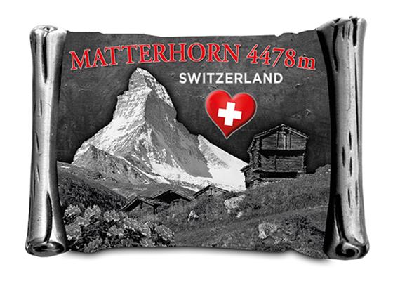 Magnet Kontur Matterhorn mit Stadel und Wappen