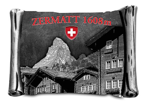 Magnet Kontur Zermatt mit Matterhorn und Wappen