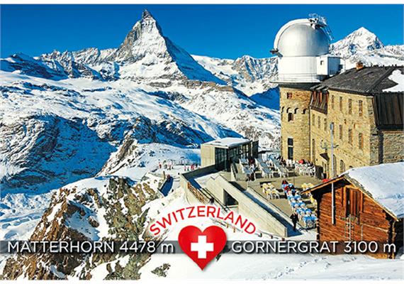 Magnet Matterhorn Gornergrat 3100 m mit Herz