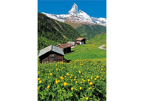 Magnet Matterhorn mit Häuser