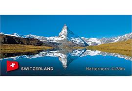 Magnet Panorama Matterhorn Schwitzerland mit Fahne