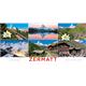 Magnet Panorama Zermatt 6-Bild mit Edelweiß