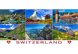 Magnet Switzerland 6-Bild mit Fahne