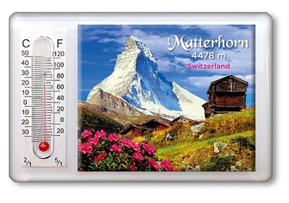 Magnet Thermometer Matterhorn mit Stadel