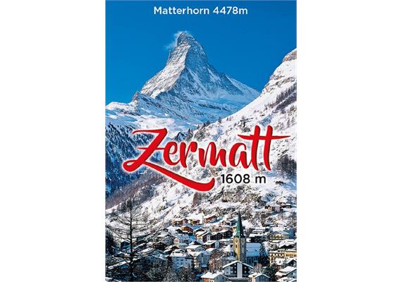 Magnet Zermatt 1608 m im Winter