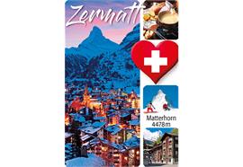 Magnet Zermatt 4-Bild mit Herz