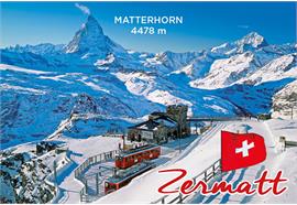 Magnet Zermatt mit Fahne Matterhorn 4478 m