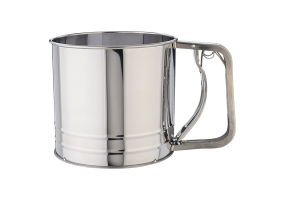 Mehlsieb Doppel Netzsieb Edelstahl 1kg 18x12.5x13