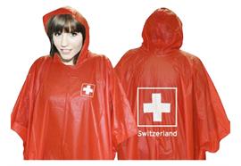 Mehrweg-Poncho Schweiz für Erwachsene