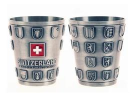 Metall-Becher 8cl mit Kantonswappen
