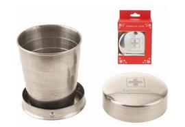 Metall-Becher, zusammenlegbar, mit CH-Kreuz & Swit