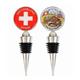 Metall-Flaschenstopper mit Swiss Chalet&CH-Kreuz