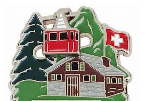 Metall-Magnet Chalet mit Seilbahn Sommer,