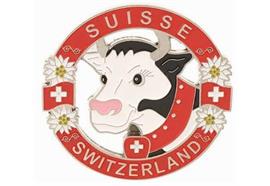 Metall-Magnet rund 4,4cm mit Kuhkopf