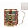 Metall-Mugbecher m/Karabinerhaken "Army"