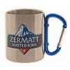 Metall-Mugbecher m/Karabinerhaken