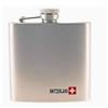 Metall-Taschenflasche 6oz, mit CH-Kreuz & Switzerl
