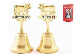 Metalltischglocke 10cm mit Kuh