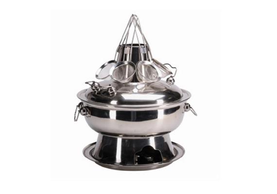 Mongolen - Set "Asia Gourmet",Edelstahl, 3 Brenner