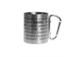 Mug mit Karabiner CH Keruz und Ortsnamen