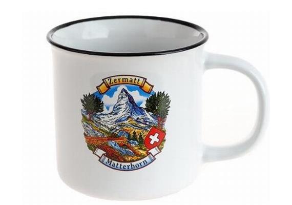 Mugbecher Keramik weiss