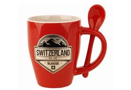 Mugbecher rot mit Löffel