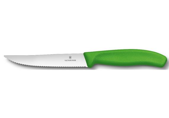 Pizzamesser, grün mit Wellen