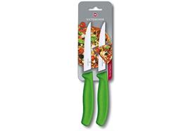 Pizzamesser, grün, SwissClassic mit Wellen, 2er