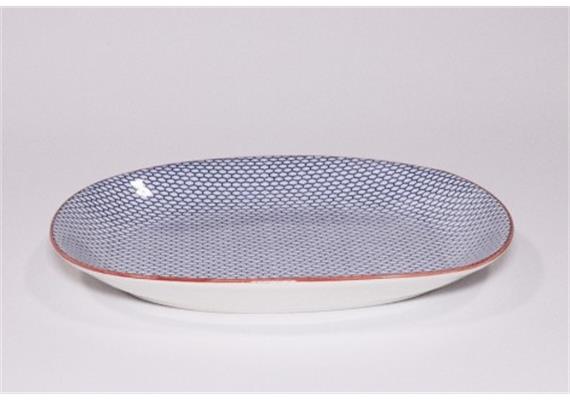 Platte Haynan Zen (navy-rim-red, Kacheln)