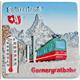 Polymagnet Gornergratbahn mit Thermometer