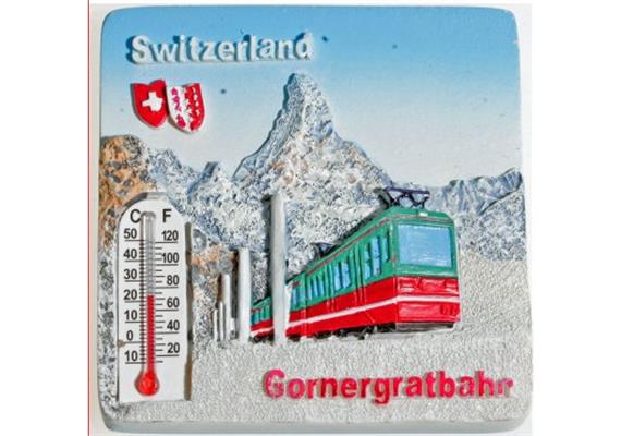 Polymagnet Gornergratbahn mit Thermometer