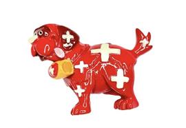 Polymagnet red Swiss cross ST. Bernard Dog