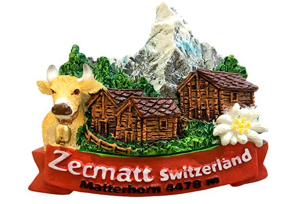 Polymagnet Schweiz Zermatt Matterhorn Kuh Edelweiß