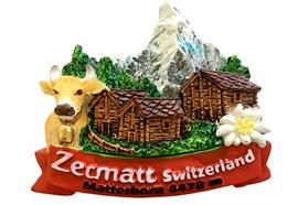 Polymagnet Schweiz Zermatt Matterhorn Kuh Edelweiß