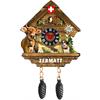 Polymagnet Schweiz Zermatt Uhr mit Kuh und Hund