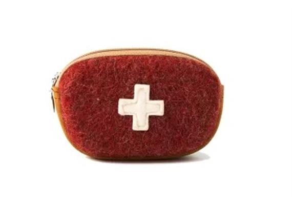 Portemonnaie oval mit CH Kreuz