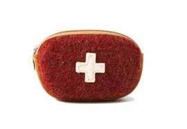 Portemonnaie oval mit CH Kreuz