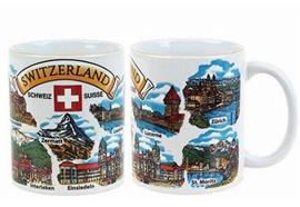 Porz.Mugbecher m/Goldrand & CH