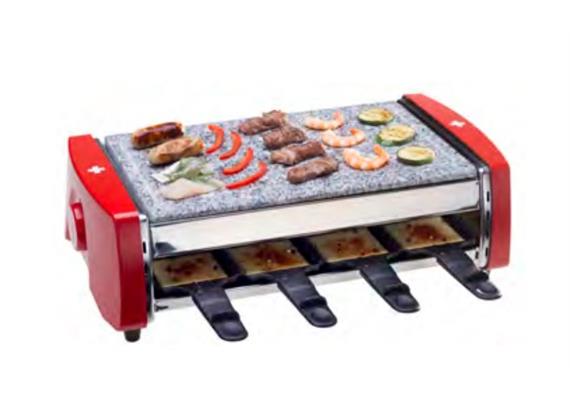 Raclette Gerät "CH-Kreuz" 8 Personen rot 1500W Raclette Gerät "CH-Kreuz" 8 Personen rot 1500W